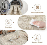 Soalmost Washable Area Rug 8x10, Large Soft Rugs for Living Room Vintage Beige Carpet 8x10 Area Rugs for Bedroom Dining Room Non - Slip Stain Resistant Under Table Rug - Homesidy.com
