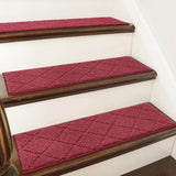 COSY HOMEER Edging Stair Treads Non - Slip Carpet Mat 28inX9in Indoor Stair Runners for Wooden Steps, Edging Stair Rugs for Kids and Dogs, 100% Polyester TPE Backing (15pc, Beige) - Homesidy.com