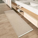 AMOAMI Upgraded Waffle Bath Mat, Super Absorbent Non Slip Bath Mats for Bathroom Floor, Machine Washable Bathroom Rugs with Tassels, Rubber Backed Bathroom Mats, Ultra Soft, 18&34; x 30&34;, Brown - Homesidy.com