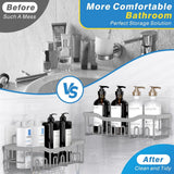 EUDELE 5 - Pack Rustproof Stainless Steel Shower Caddy Set– No Drill Adhesive Bathroom Organizer, Space - Saving Shower Shelves for Apartment Essentials, Bathroom/Kitchen Storage Home Decor - L Size - Homesidy.com