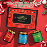 Winter Candle Gift Set, 4 Pack 7 oz Soy Scented Candles for Home, Christmas, Holiday &amp; Birthday Gifts for Women &amp; Men, Includes Hello Winter, Pine &amp; Cedarwood, Hot Cocoa, and Vanilla Cupcake - Homesidy.com