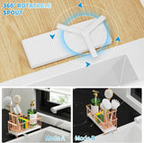 Cisily Black Sponge Holder for Kitchen Sink, Sink Caddy Organizer with High Brush Holder, Kitchen Countertop Organizers and Storage Essentials, Rustproof 304 Stainless Steel, Soap Dispenser Organize - Homesidy.com