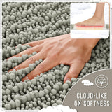 Yimobra Bathroom Rugs Non Slip Washable - Ultra Soft Absorbent Chenille Bath Mat, Quick Dry Shaggy Floor Carpet for Tub Shower, Gray Home Decor Accessories, 24x17 Inch - Homesidy.com