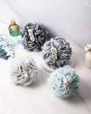 MTDLYICE Loofah Sponge, XXL Large Loofah 100g 4 Pack, Bath Sponge Soft Mesh Shower Loofah for Men, Body Scrub, Shower Pouf Bath Accessories, for Body Wash, Soap (Blue Gray) - Homesidy.com