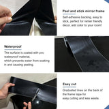 TIANLDD 27 FT Wood Grain Wallpaper Border, Removable Waterproof Mirror Border Peel and Stick,Bathroom Mirror Frame Border.(Black) - Homesidy.com