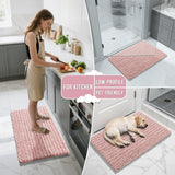 Yimobra Bathroom Rugs Non Slip Washable - Ultra Soft Absorbent Chenille Bath Mat, Quick Dry Shaggy Floor Carpet for Tub Shower, Gray Home Decor Accessories, 24x17 Inch - Homesidy.com