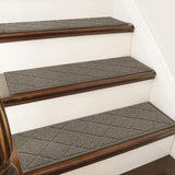 COSY HOMEER Edging Stair Treads Non - Slip Carpet Mat 28inX9in Indoor Stair Runners for Wooden Steps, Edging Stair Rugs for Kids and Dogs, 100% Polyester TPE Backing (15pc, Beige) - Homesidy.com