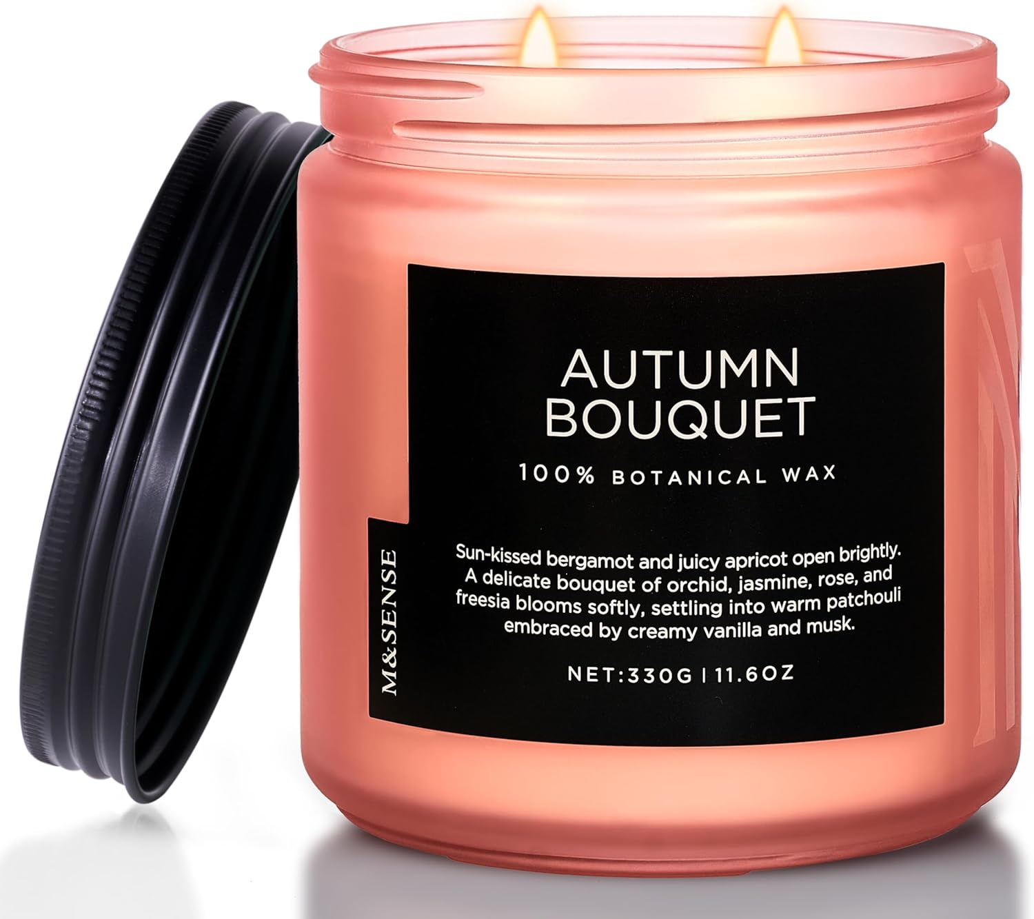 M&amp;SENSE Ode to Winter Soy Candles Strong Scented, 2 Wick Jar Candle 19.4oz 110 Hour Long Lasting, Lavender Sandalwood Organic Natural Aromatherapy Candle Gifts Bedroom Bathroom Home Decor - Homesidy.com
