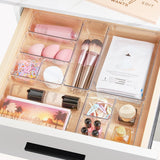 Vtopmart 25 PCS Clear Plastic Drawer Organizers Set, 4 - Size Versatile Bathroom and Vanity Drawer Organizer Trays, Storage Bins for Makeup, Bedroom, Kitchen Gadgets Utensils and Office - Homesidy.com