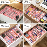 ukeetap Extra Large Expandable Silverware Organizer, BPA - Free Food - Safe Cutlery Flatware Organizer, Kitchen Utensil Drawer Organizer, Adjustable Silverware Holder for Spoons Forks Knives, Black - Homesidy.com