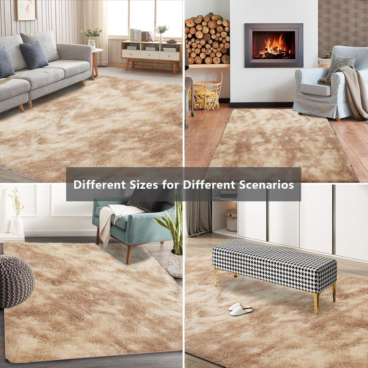 Shag Area Rugs for Bedroom Living Room,4X6 Ultra Soft Fluffy Area Rugs for Dorm, Indoor Carpet Nursery Rugs for Kids Girls Room Home Decor,Pink - Homesidy.com