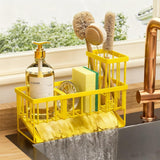 Cisily Kitchen Sink Caddy Organzier with High Brush Holder, Sponge Holder for Sink, 304 Rustproof Stainless, Kitchen Countertop Soap Dispenser Organizer, Kitchen Decor and Accessories - Homesidy.com