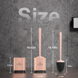 Sellemer Toilet Brush and Holder Set - Flexible Toilet Bowl Brush Head with Silicone Bristles, Compact Size for Storage and Organization, Ventilation Slots Base (1 Pack, Silver) - Homesidy.com