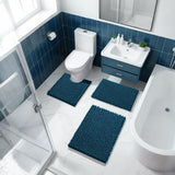 Yimobra Bathroom Rugs Non Slip Washable - Ultra Soft Absorbent Chenille Bath Mat, Quick Dry Shaggy Floor Carpet for Tub Shower, Gray Home Decor Accessories, 24x17 Inch - Homesidy.com