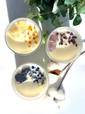 ava concept - Soy Candles with Crystals - Aromatherapy Scented Candle for Women - Lavender Vanilla Gift Set - Small Wax Melts - 3 Pack 3.5oz - Homesidy.com