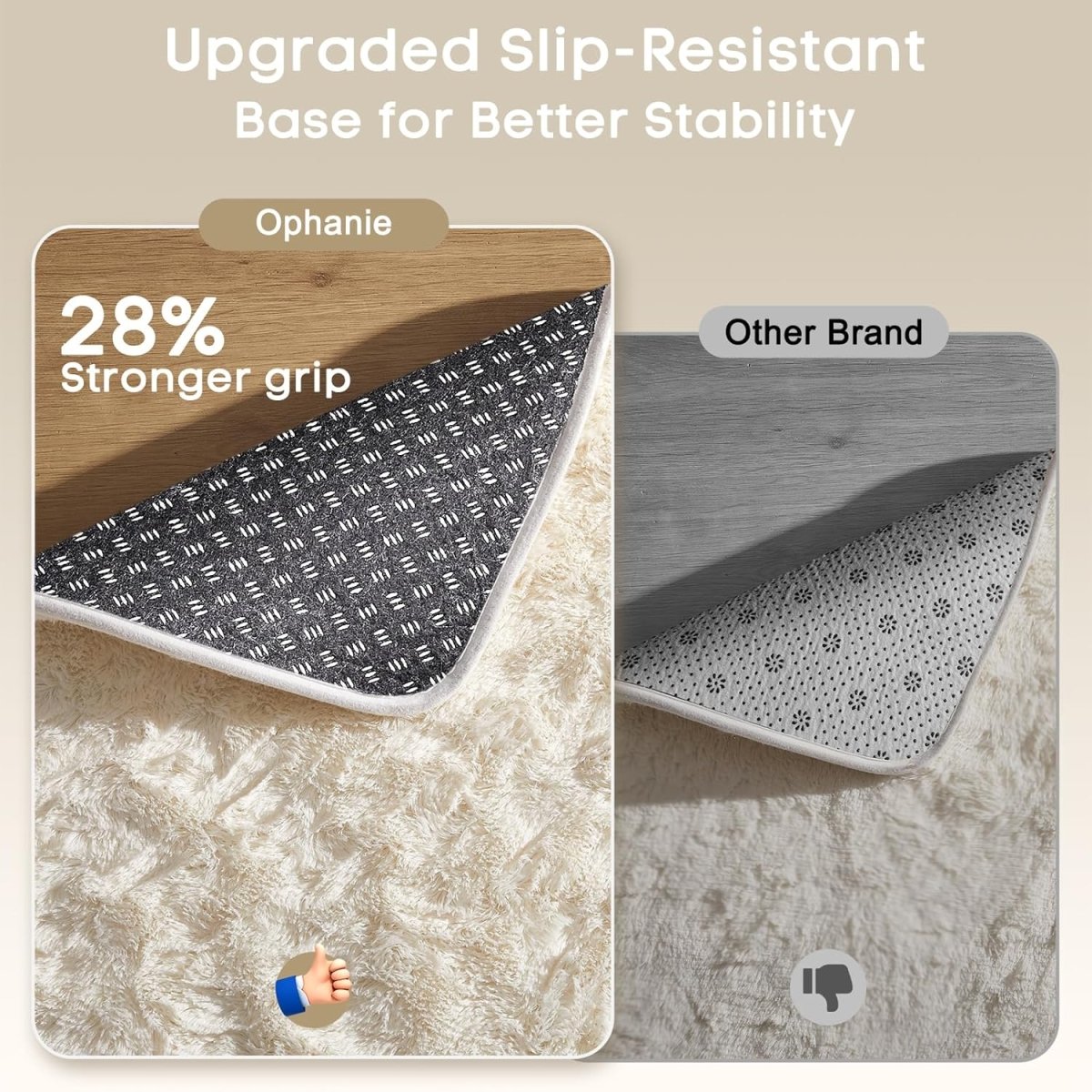 Ophanie Area Rugs for Living Room Bedroom, Upgrade Non - Slip Fluffy Soft Grey Shag Carpet, Indoor Floor Gray 4x6 Fuzzy Shaggy Living Room Plush Rug for Kids Home Dorm Decor Aesthetic - Homesidy.com