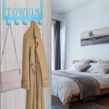 Kuhome Over The Door Hooks, Towel Holder for Bathroom, Door Mount Towel Rack Towel Hooks for Bedroom Beach Towels Bathrobe Wall Mount Hang on The Door Cabinet Cupboard Metal Sandblasted (Black) - Homesidy.com