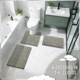 Yimobra Bathroom Rugs Non Slip Washable - Ultra Soft Absorbent Chenille Bath Mat, Quick Dry Shaggy Floor Carpet for Tub Shower, Gray Home Decor Accessories, 24x17 Inch - Homesidy.com