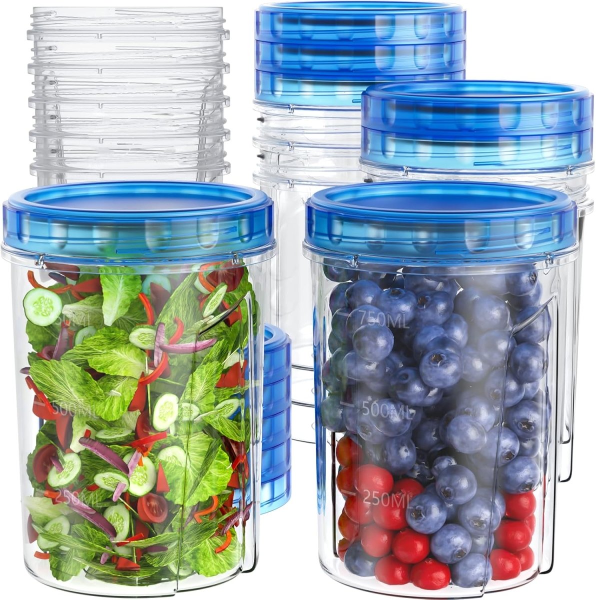 Freezer Storage Containers, [6 Pack - 16 Oz] Airtight Plastic Food Storage Containers with Twist Top Lids, Soup, Meal Prep Containers | BPA Free | Stackable | Leakproof | Microwave/Dishwasher Safe - Homesidy.com