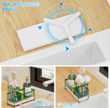 Cisily Black Sponge Holder for Kitchen Sink, Sink Caddy Organizer with High Brush Holder, Kitchen Countertop Organizers and Storage Essentials, Rustproof 304 Stainless Steel, Soap Dispenser Organize - Homesidy.com