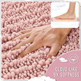 Yimobra Bathroom Rugs Non Slip Washable - Ultra Soft Absorbent Chenille Bath Mat, Quick Dry Shaggy Floor Carpet for Tub Shower, Gray Home Decor Accessories, 24x17 Inch - Homesidy.com