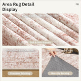 Soalmost Washable Area Rug 8x10, Large Soft Rugs for Living Room Vintage Beige Carpet 8x10 Area Rugs for Bedroom Dining Room Non - Slip Stain Resistant Under Table Rug - Homesidy.com