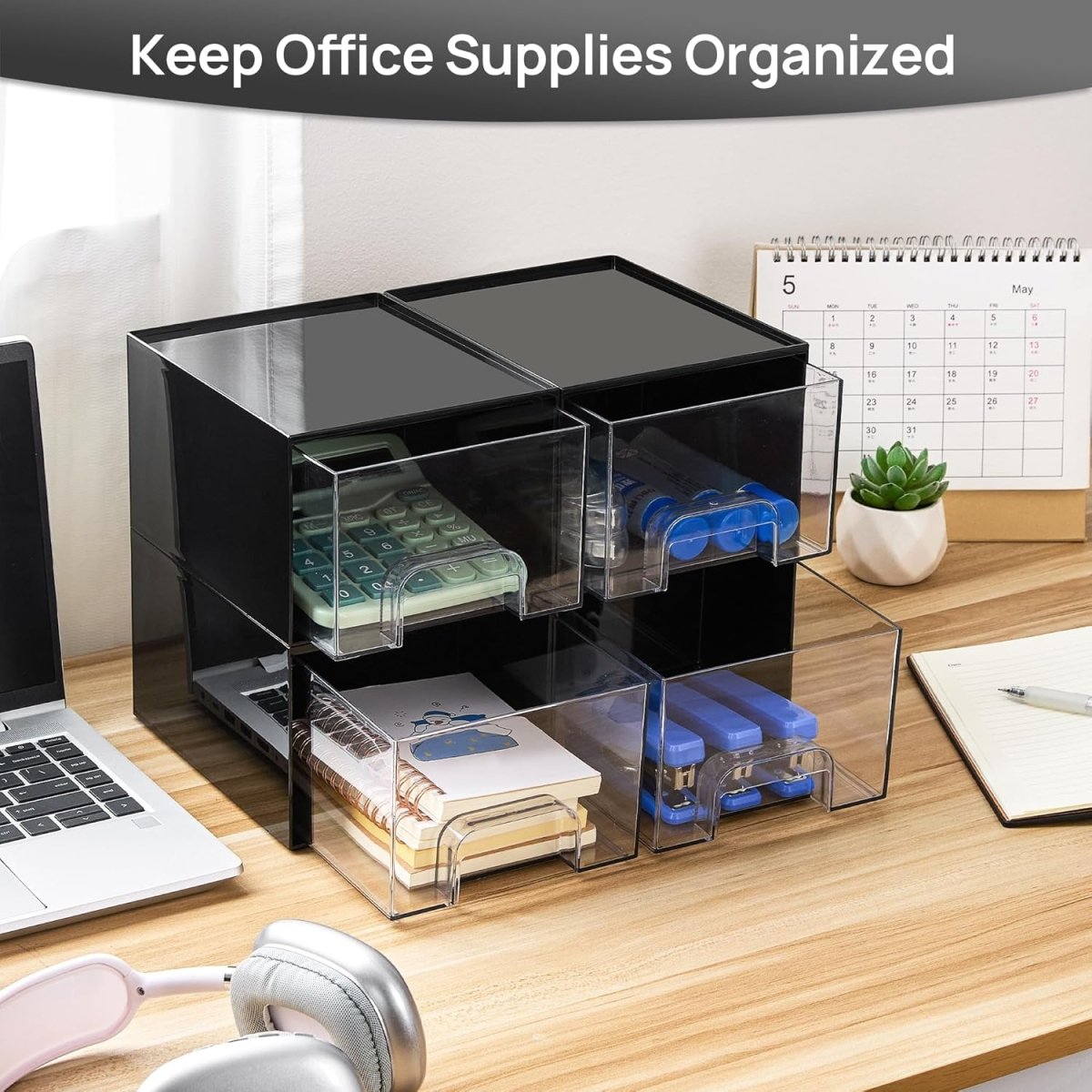 Vtopmart 4 Pack Small Clear Stackable Storage Drawers,Acrylic Bathroom Makeup Organizer,Plastic Storage Bins For Vanity, Undersink, Kitchen Cabinets, Pantry, Home Organization - Homesidy.com
