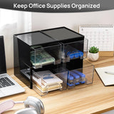 Vtopmart 4 Pack Small Clear Stackable Storage Drawers,Acrylic Bathroom Makeup Organizer,Plastic Storage Bins For Vanity, Undersink, Kitchen Cabinets, Pantry, Home Organization - Homesidy.com