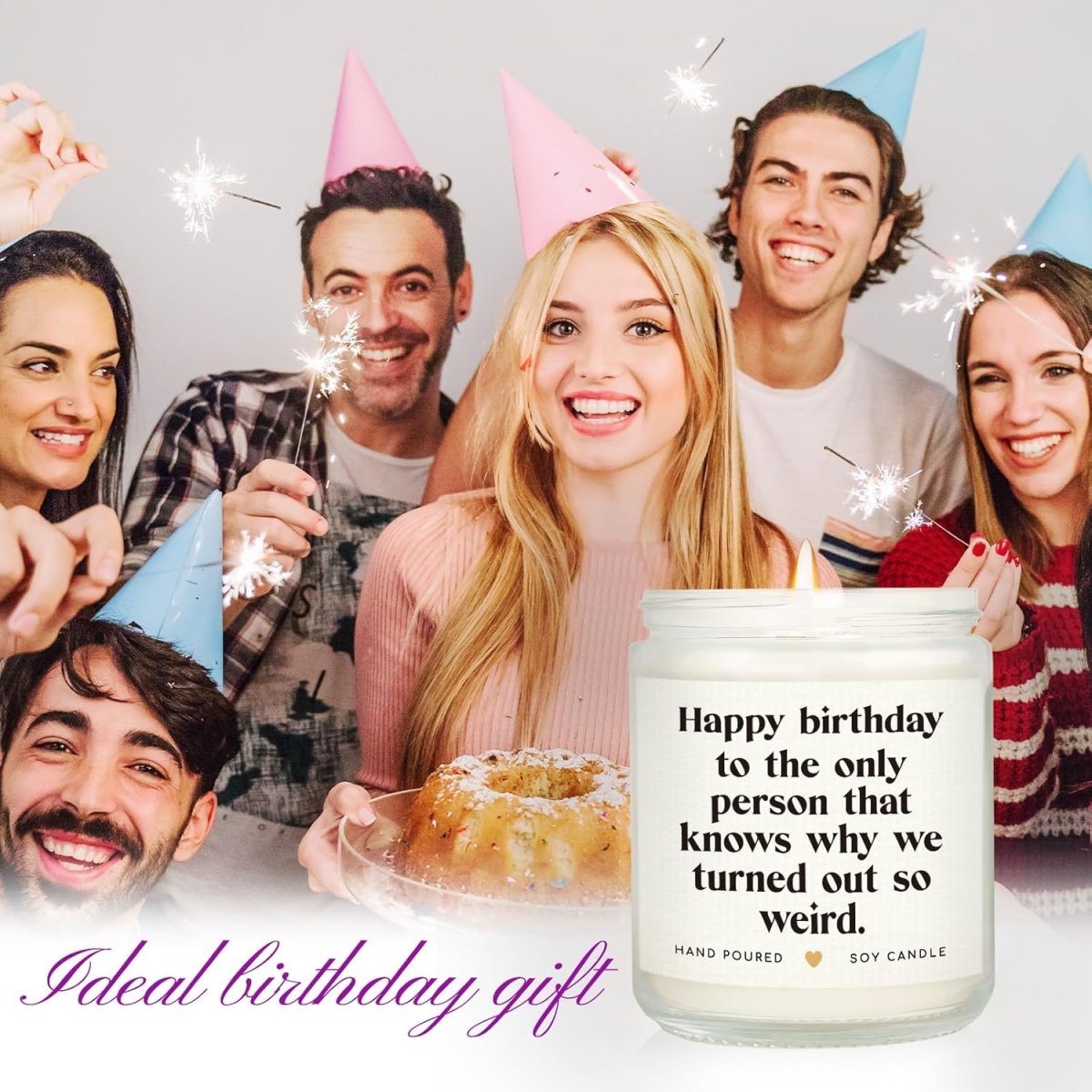 musaecoin Sister Birthday Gifts, Funny Gifts for Sister Christmas, Happy Birthday Gift for Women Sister Best Friend - Handmade Lavender Candle 7oz - Homesidy.com