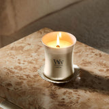 WoodWick Marine Amber Holiday Candle Gifts for Women and Men, 9.7 oz Precious Metals Collection with Crackling Wick - Homesidy.com