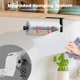 DEKAVA Paper Towel Holder Under Cabinet Wall Mount for Kitchen Towel, Self - Adhesive Bar, Rack, SUS304 Stainless Steel 13 inch (BlackA, 1) - Homesidy.com