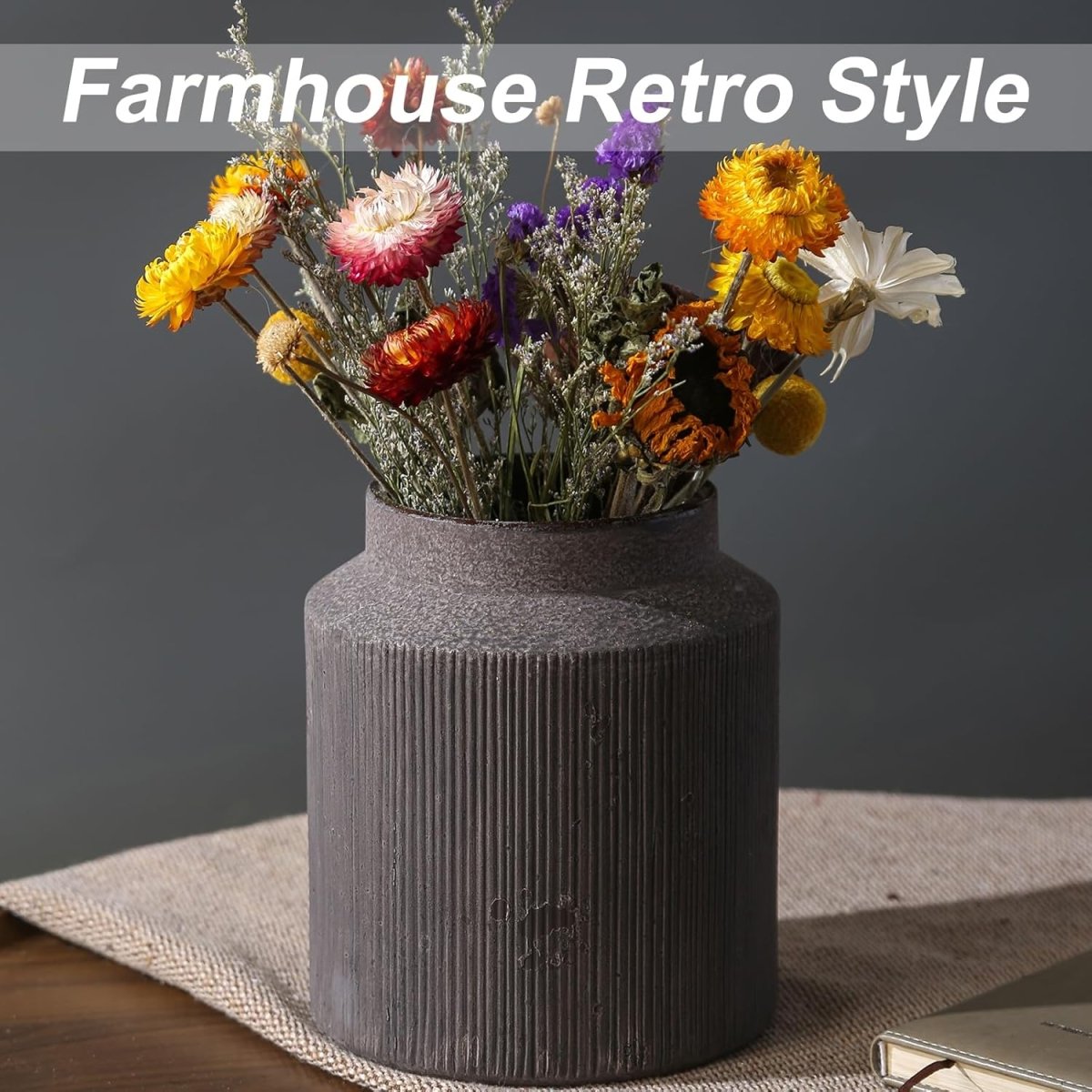 Rustic Vases for Home Decor. Ceramic Vase for Dining Table Decor. Terracotta Decorative Vase 6.1IN. ZSHLXM - Homesidy.com