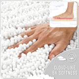 Yimobra Bathroom Rugs Non Slip Washable - Ultra Soft Absorbent Chenille Bath Mat, Quick Dry Shaggy Floor Carpet for Tub Shower, Gray Home Decor Accessories, 24x17 Inch - Homesidy.com