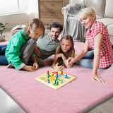 Shag Area Rugs for Bedroom Living Room,4X6 Ultra Soft Fluffy Area Rugs for Dorm, Indoor Carpet Nursery Rugs for Kids Girls Room Home Decor,Pink - Homesidy.com