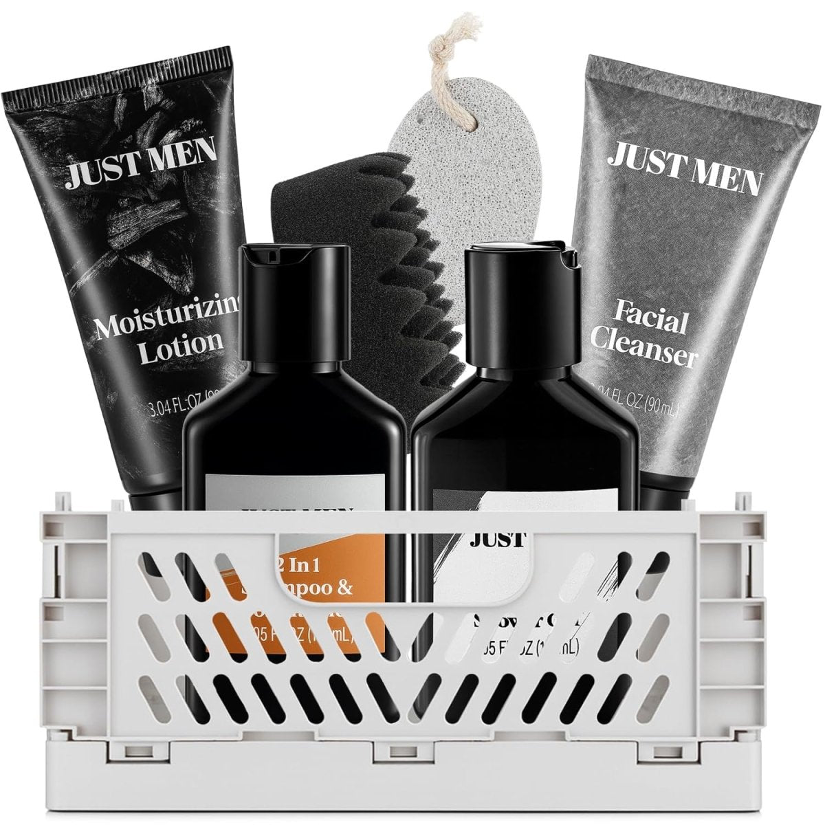 Gift Baskets for Men - 7 Pcs Mens Body Wash &amp; Skin Care Kit | All - in - One Grooming &amp; Bath Gift Set with Cedrus Atlantica Scent | Birthday &amp; Christmas Gifts for Men, Husband, Boyfriend, Brother, Father - Homesidy.com