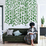 Freyalife Fake Vines for Room Decor(12 Pack 84 Feet) Aesthetic Artificial Plant Ivy Leaves Hanging Greenery Garlands for Home Bedroom Wall Wedding Christmas Party Office Patio Outdoor Garden Décor - Homesidy.com