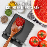 Zulay Kitchen Spoon Rest for Multiple Utensils High Heat - Resistant Silicone Drip Pad, BPA - Free Spoon Holder for Stove Top, Kitchen Gadget Holder for Ladles, Tongs, Cooking Spatula - Makes Great Gift - Homesidy.com