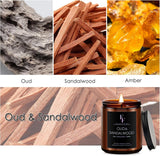 Eucalyptus &amp; Sage Scented Candles,Candles for Home Scented Aromatherapy Candles,Soy Wax Candle Gift for Women Men Amber Jar Candle, 7oz - Homesidy.com