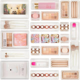 Vtopmart 25 PCS Clear Plastic Drawer Organizers Set, 4 - Size Versatile Bathroom and Vanity Drawer Organizer Trays, Storage Bins for Makeup, Bedroom, Kitchen Gadgets Utensils and Office - Homesidy.com
