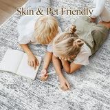 Soalmost Washable Area Rug 8x10, Large Soft Rugs for Living Room Vintage Beige Carpet 8x10 Area Rugs for Bedroom Dining Room Non - Slip Stain Resistant Under Table Rug - Homesidy.com