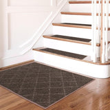 COSY HOMEER Edging Stair Treads Non - Slip Carpet Mat 28inX9in Indoor Stair Runners for Wooden Steps, Edging Stair Rugs for Kids and Dogs, 100% Polyester TPE Backing (15pc, Beige) - Homesidy.com