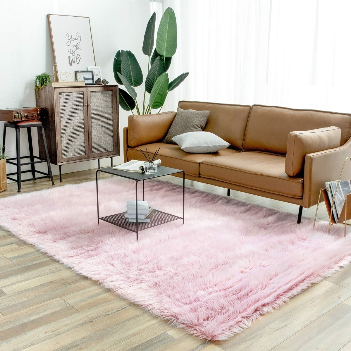 Ashler Faux Fur Rug, Fluffy White Small Sheepskin Rug, Ultra Soft 2x3 Ft Mat, Machine Washable Shag Mats, Nursery Throw for Bed, Living, Kids Room - Homesidy.com