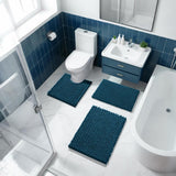 Yimobra Bathroom Rugs Non Slip Washable - Ultra Soft Absorbent Chenille Bath Mat, Quick Dry Shaggy Floor Carpet for Tub Shower, Gray Home Decor Accessories, 24x17 Inch - Homesidy.com