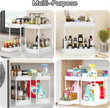 Ukeetap Multi - Purpose Pull - Out Storage Organizers, Under Sink/Cabinet Organizers and Storage for Bathroom &amp; Kitchen, Black, 12.8 Inches, 2 Packs - Homesidy.com