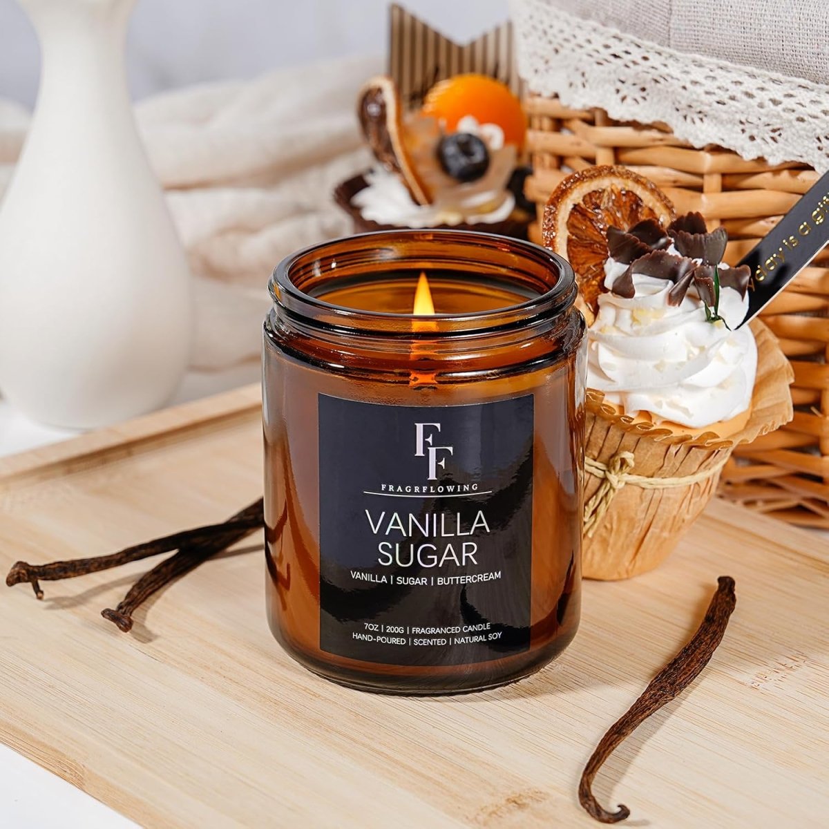 Vanilla Coconut Candle, Scented Candle for Home Soy Wax Candle, Aromatherapy Candle Gift for Women Men, 7oz - Homesidy.com