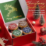 Christmas Candles Set, 4 Pack Xmas Scented Candles for Women, Winter Soy Candle for Home Scented Holiday Candle Gift Set, Christmas Gifts for Women Men Best Friends - Christmas Tree/Spice/Eve/Cookie - Homesidy.com