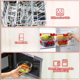 M MCIRCO 24 - Piece Glass Food Storage Containers with Upgraded Snap Locking Lids,Glass Meal Prep Containers Set - Airtight Lunch Containers, Microwave, Oven, Freezer and Dishwasher - Homesidy.com