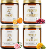 AOOVOO Scented Candles - 4PC Candle Set, 36 oz Soy Candles, Soy Candle for Home Scented, Lavender/Vanilla/Eucalyptus/Sage - Homesidy.com