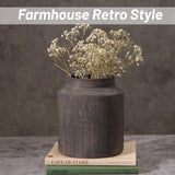 Rustic Vases for Home Decor. Ceramic Vase for Dining Table Decor. Terracotta Decorative Vase 6.1IN. ZSHLXM - Homesidy.com