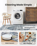 AMADA HOMEFURNISHING 8x10 Washable Area Rug, Low - Profile Large Area Rug with Non - Slip Backing &amp; Durable Edge Binding, Vintage Large Rugs for Living Room, Bedroom, Dinning Room - Homesidy.com